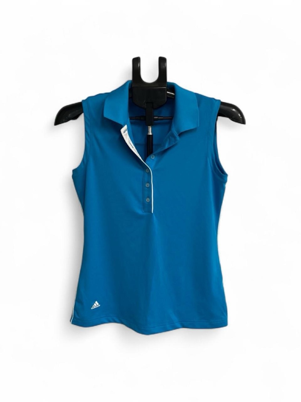 adidas Women’s Sleeveless Polo Tank Top in Teal Blue